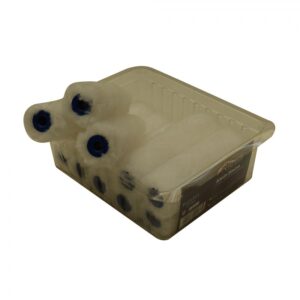 Rad.roller wit kunstvacht 10cm